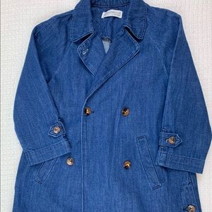 Zara girls denim collection jacket size 7 like new